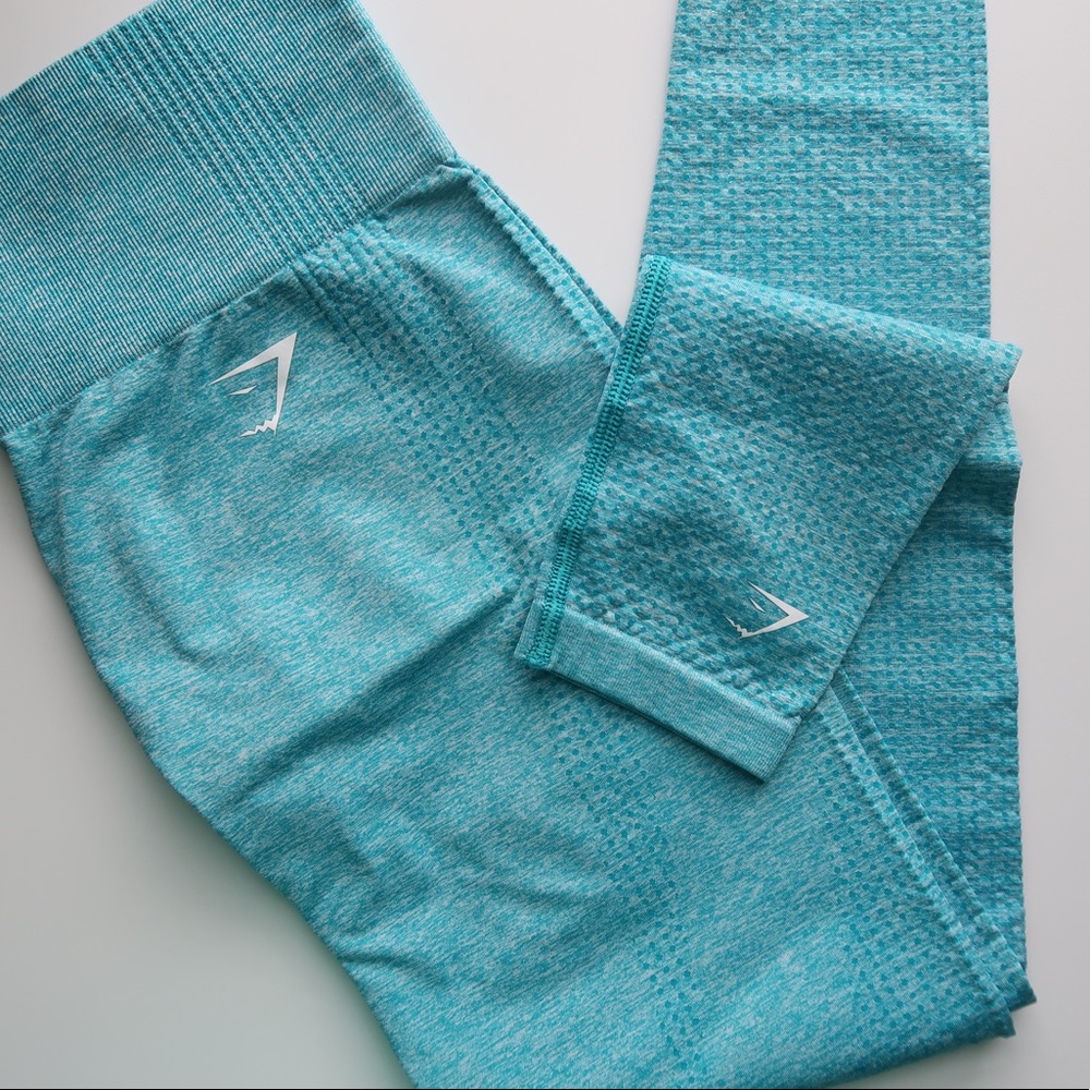 gymshark vital seamless leggings - blue marl- medium